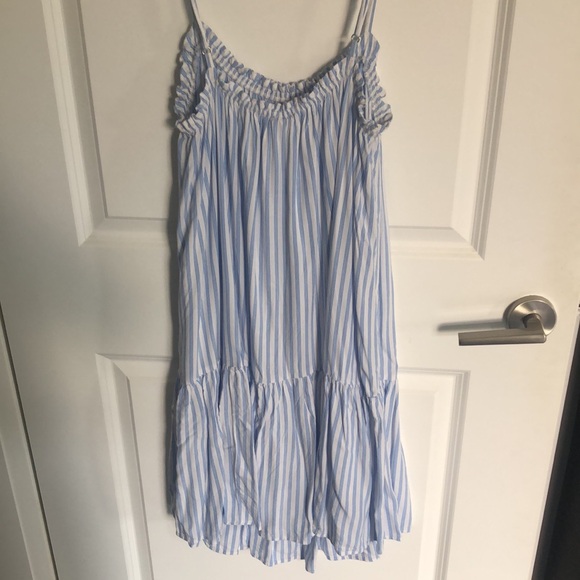 H&M women’s size medium blue and white striped dress - Picture 4 of 6